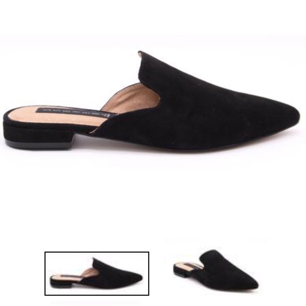 Steve Madden Black Suede Valent Mule NEW in box!